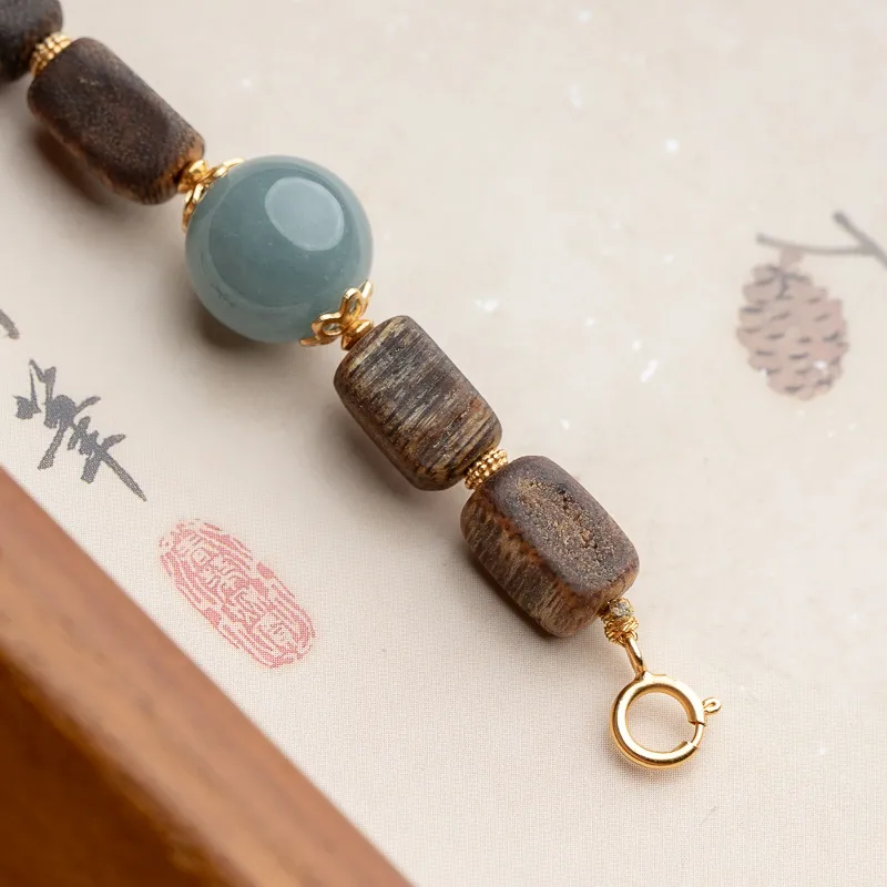 Xianyuan Fragrance Agarwood Precious Wood Bead Strings Unisex-4