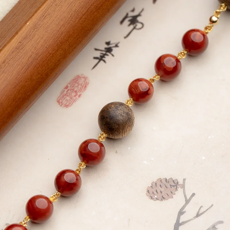 Xianyuan Southern Red Agate Bracelets Unisex-3