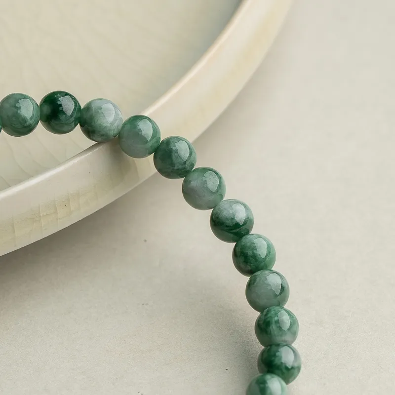 Xianyuan Bean Type Jadeite Bracelets Unisex-3