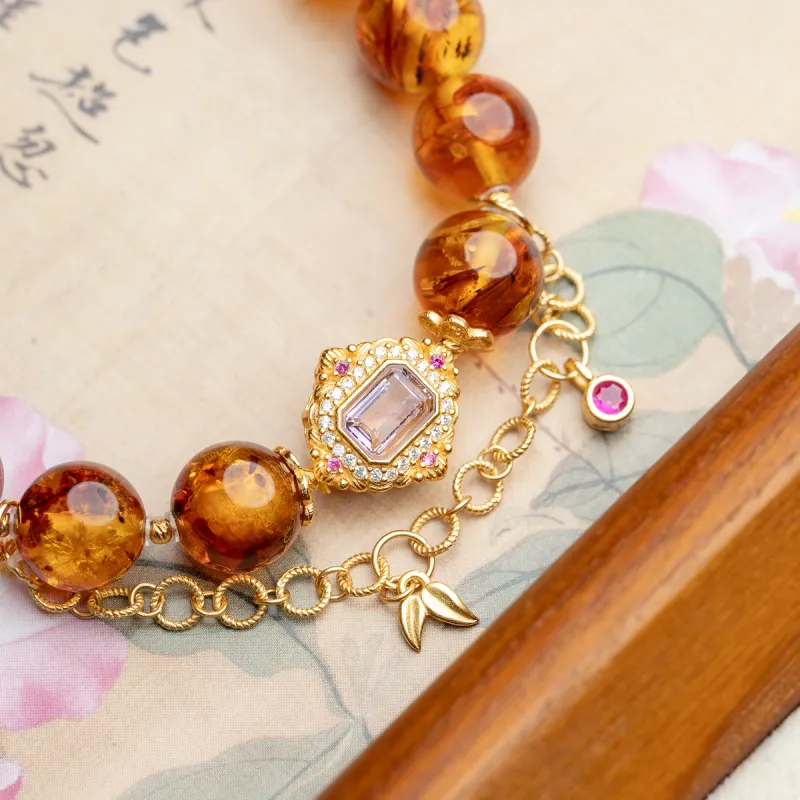 Xianyuan Amber Jade Bracelets Unisex-5