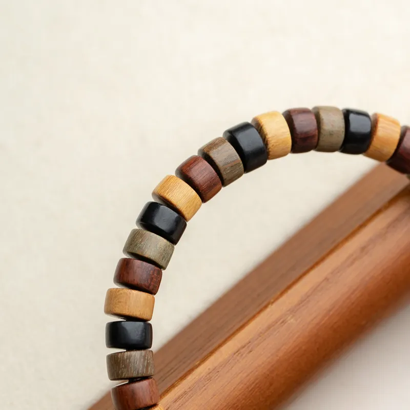 Xianyuan Green Sandalwood Wooden Bracelets Unisex-4