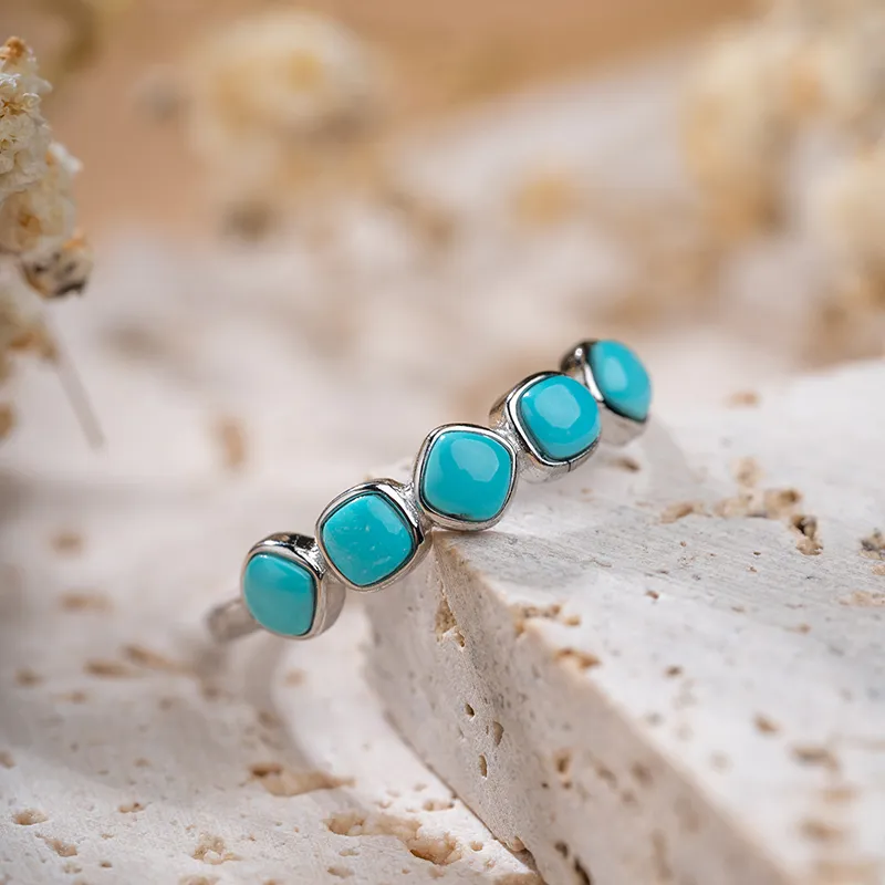 Xianyuan Turquoise Rings Unisex-4