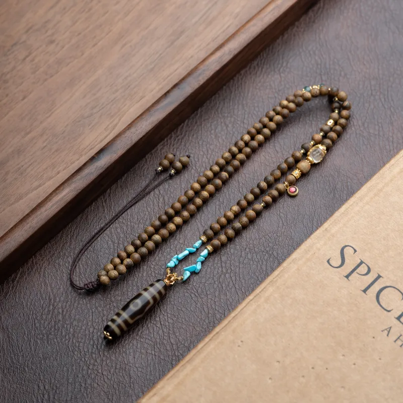 Xianyuan Agarwood Bead Chain Unisex-1