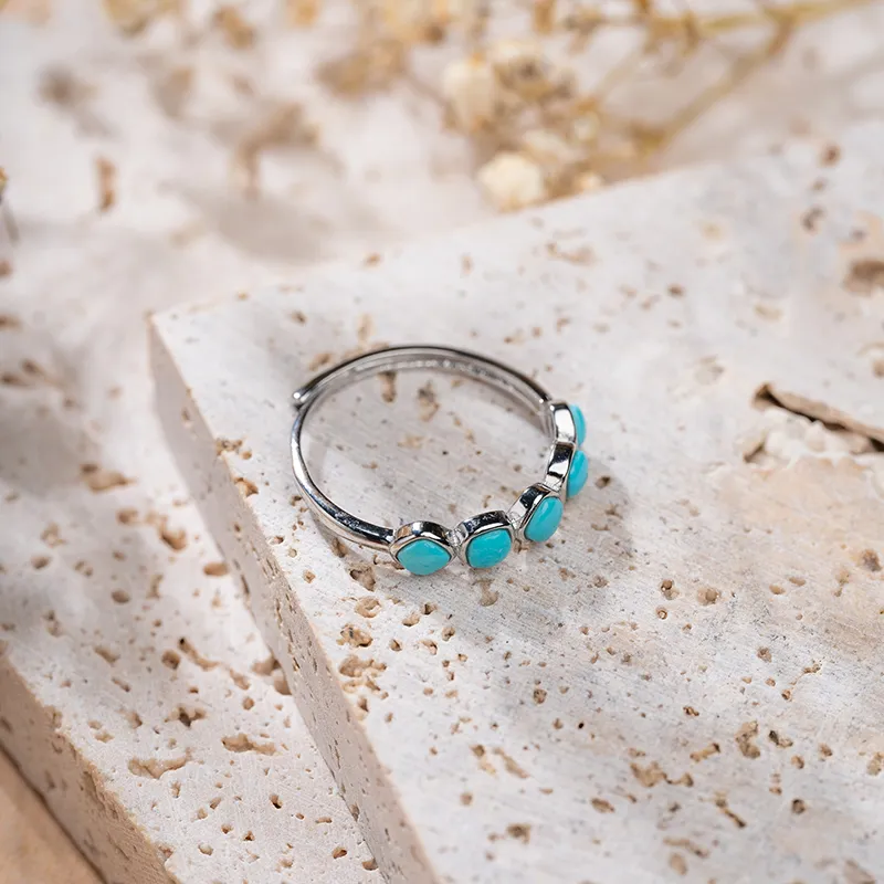 Xianyuan Turquoise Rings Unisex-5