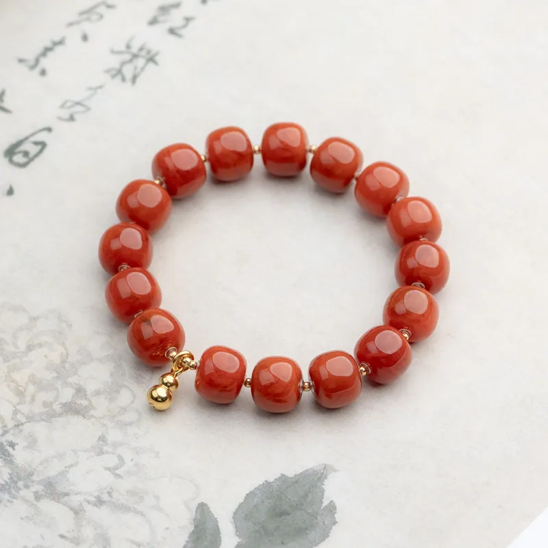 Xianyuan Southern Red Agate Fine Jade Bracelets Unisex-1