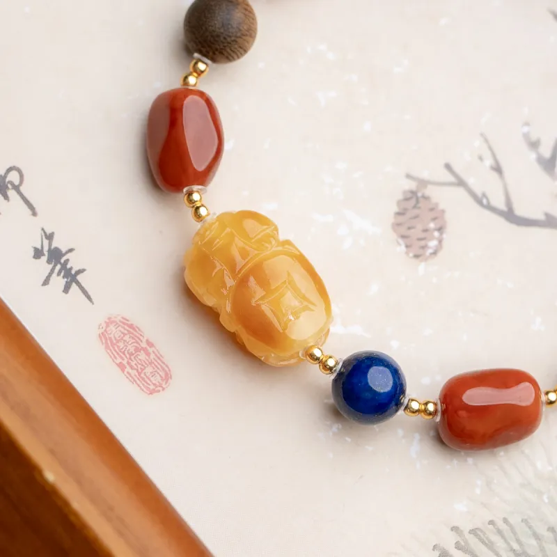 Xianyuan Southern Red Agate Bracelets Unisex-5