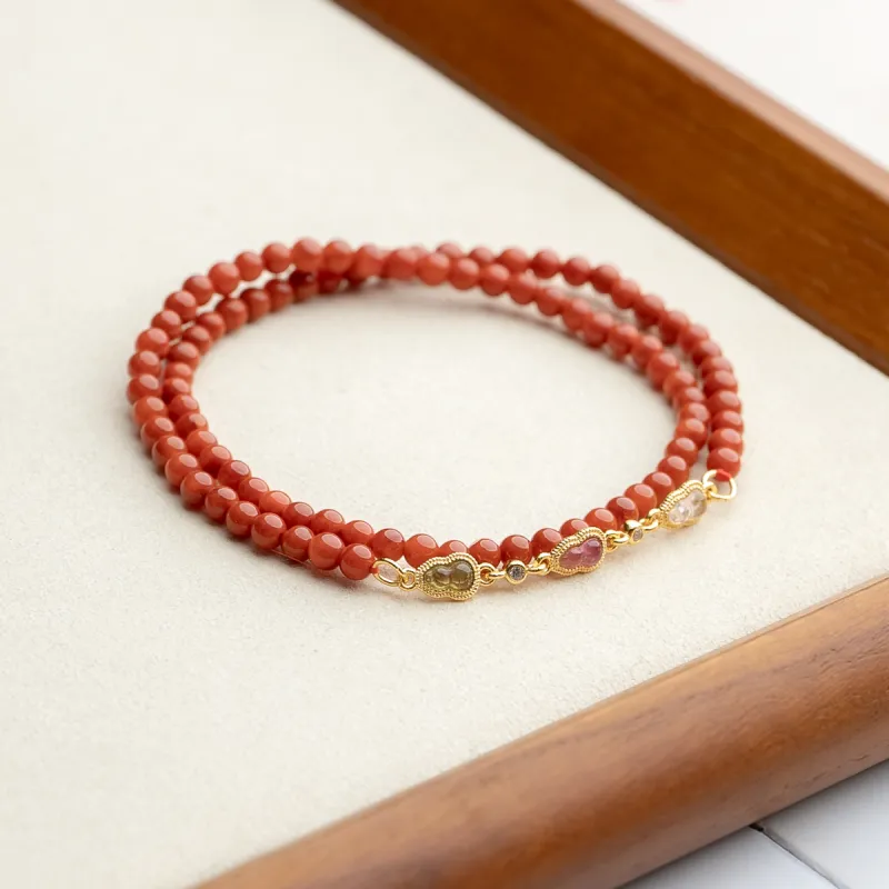 Xianyuan Southern Red Agate Bracelets Unisex-2
