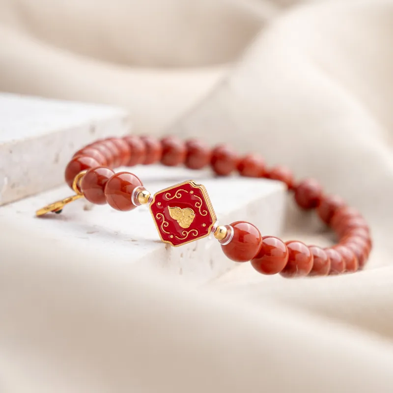 Xianyuan Southern Red Agate Bracelets Unisex-2