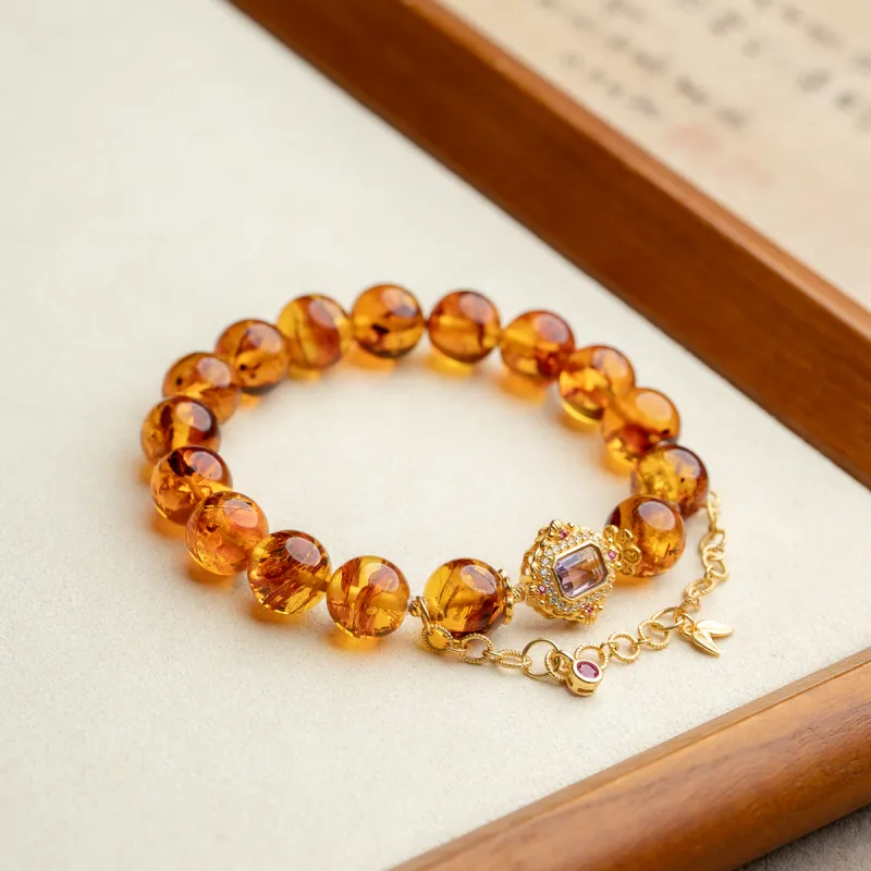 Xianyuan Amber Jade Bracelets Unisex-1