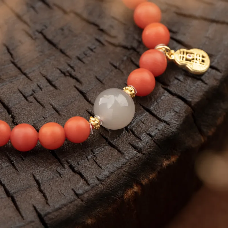 Xianyuan Southern Red Agate Fine Jade Bracelets Unisex-1