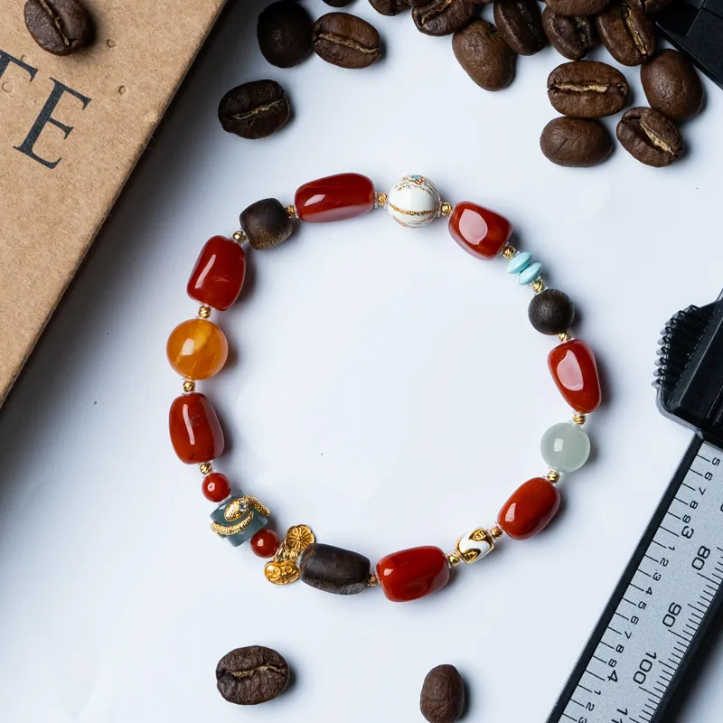 Xianyuan Southern Red Agate Bracelets Unisex-2