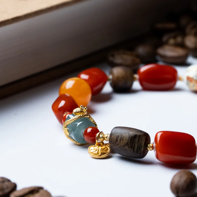 Xianyuan Southern Red Agate Bracelets Unisex-3
