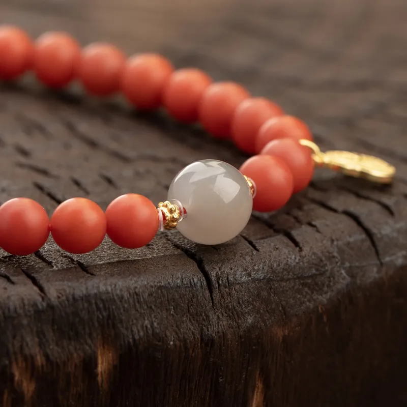 Xianyuan Southern Red Agate Fine Jade Bracelets Unisex-5