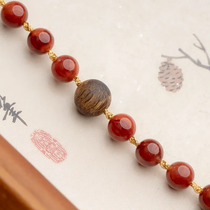 Xianyuan Southern Red Agate Bracelets Unisex-4