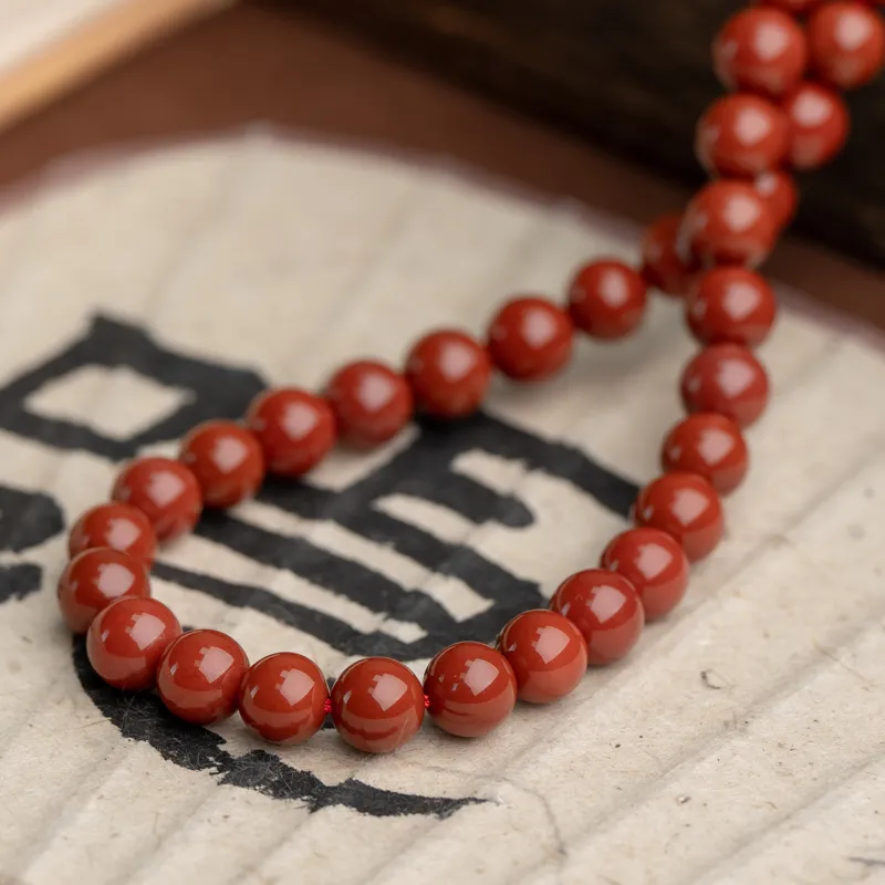 Xianyuan Southern Red Agate Fine Jade Necklaces Unisex-6