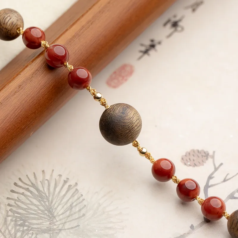 Xianyuan Southern Red Agate Bracelets Unisex-5