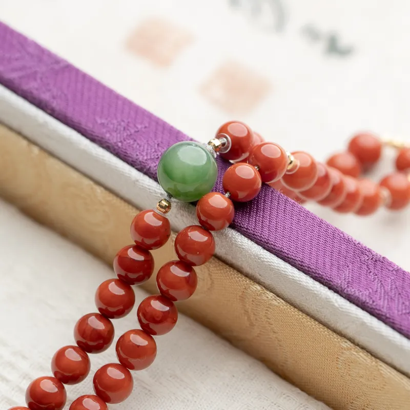 Xianyuan Southern Red Agate Necklaces Unisex-5