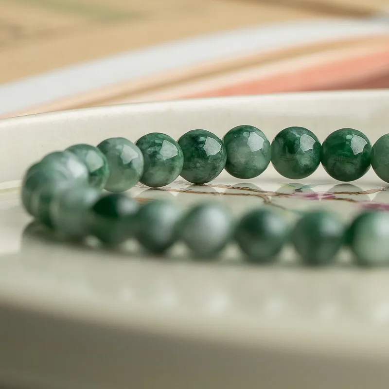 Xianyuan Bean Type Jadeite Bracelets Unisex-5