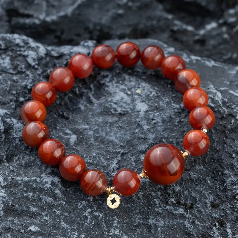 Xianyuan Southern Red Agate Bracelets Unisex-1