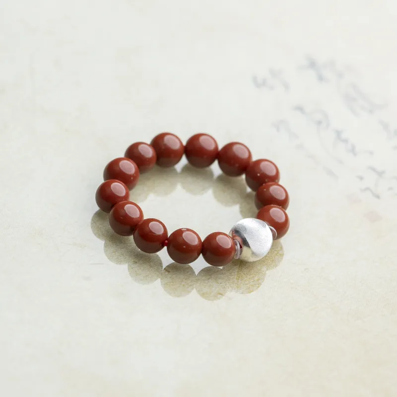 Xianyuan Southern Red Agate Rings Unisex-4