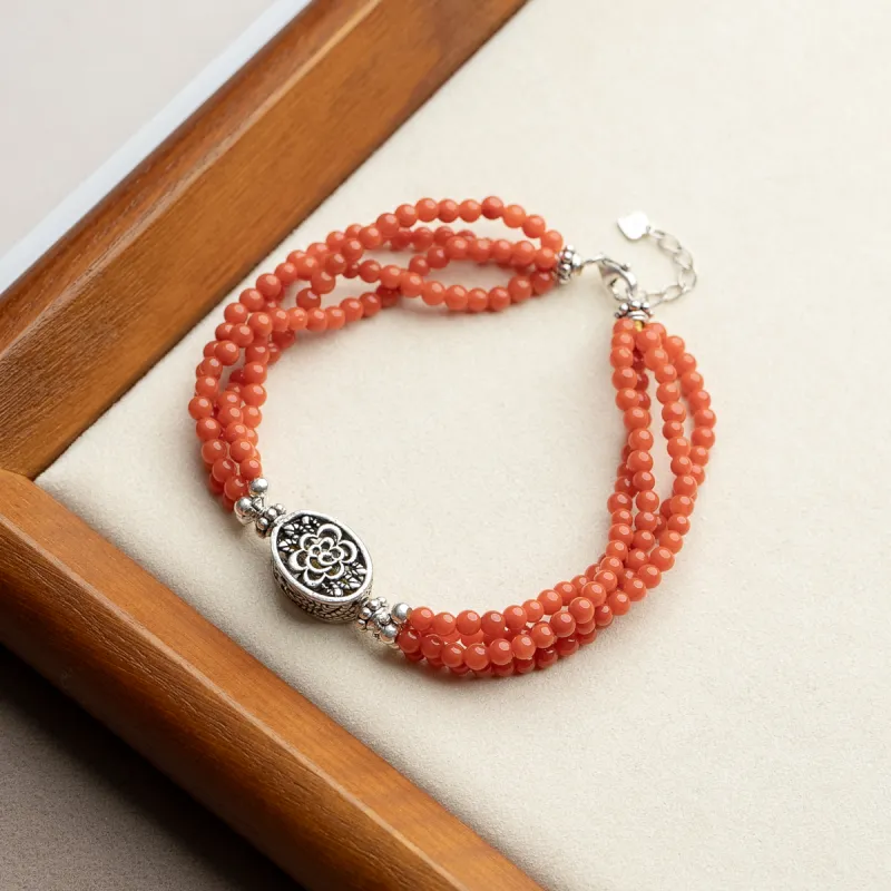 Xianyuan Southern Red Agate Bracelets Unisex-1