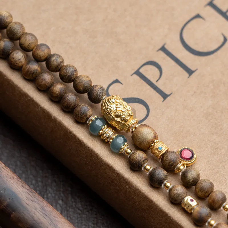 Xianyuan Agarwood Bead Chain Unisex-5