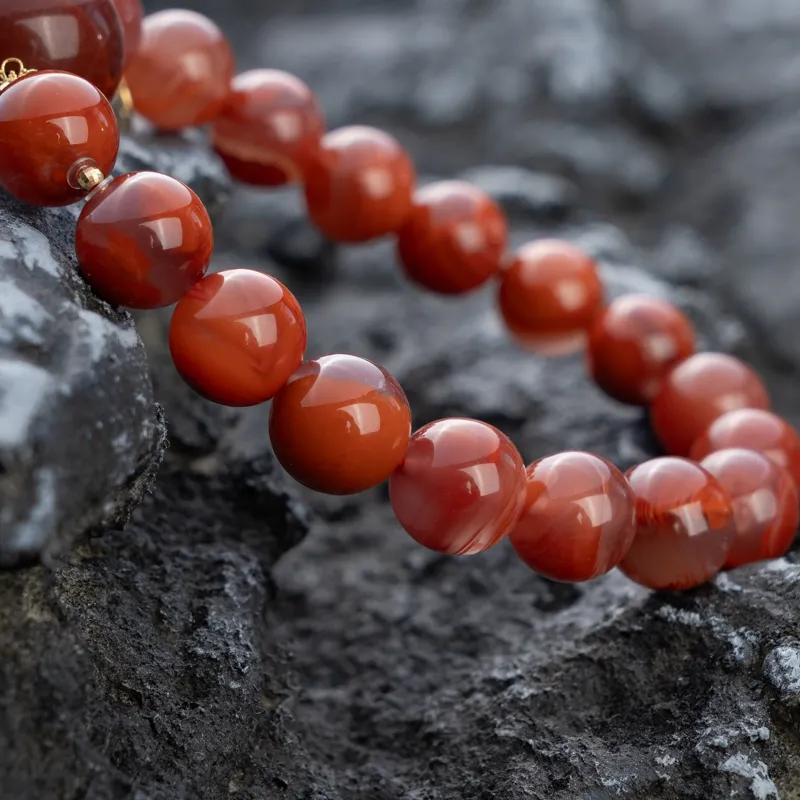 Xianyuan Southern Red Agate Bracelets Unisex-5