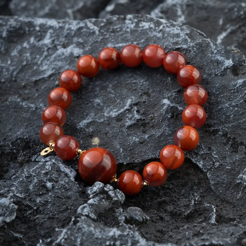 Xianyuan Southern Red Agate Bracelets Unisex-2