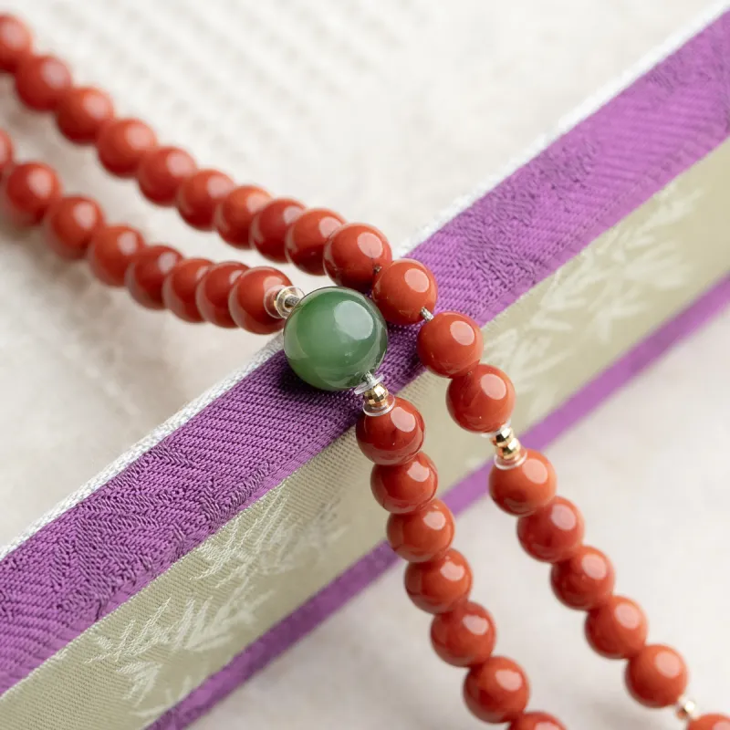 Xianyuan Southern Red Agate Necklaces Unisex-2