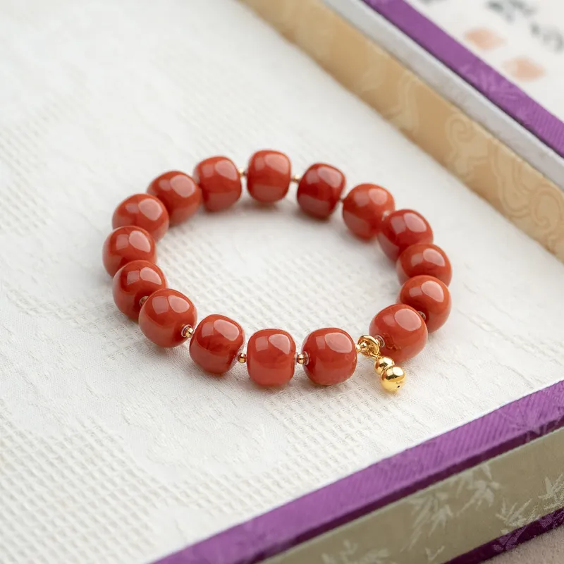 Xianyuan Southern Red Agate Fine Jade Bracelets Unisex-2