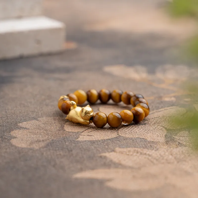 Xianyuan Tiger's Eye Stone Jade Rings Unisex-2