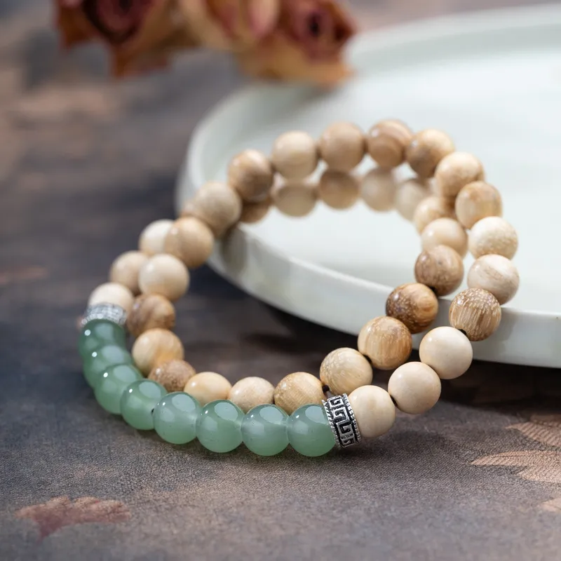 Xianyuan Milky Agarwood Wooden Bracelets Unisex-2