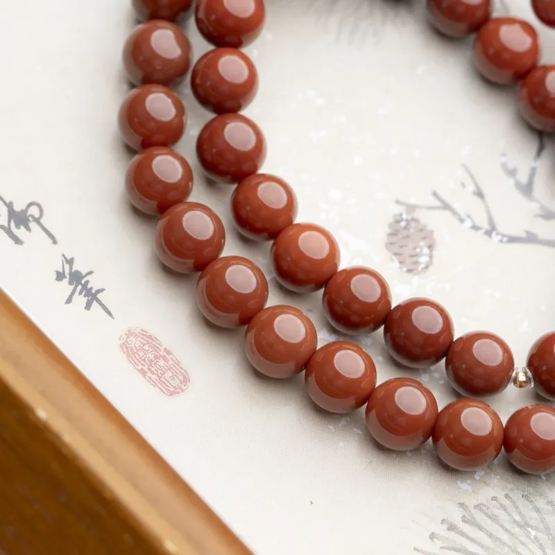 Xianyuan Southern Red Agate Jade Bracelets Unisex-5