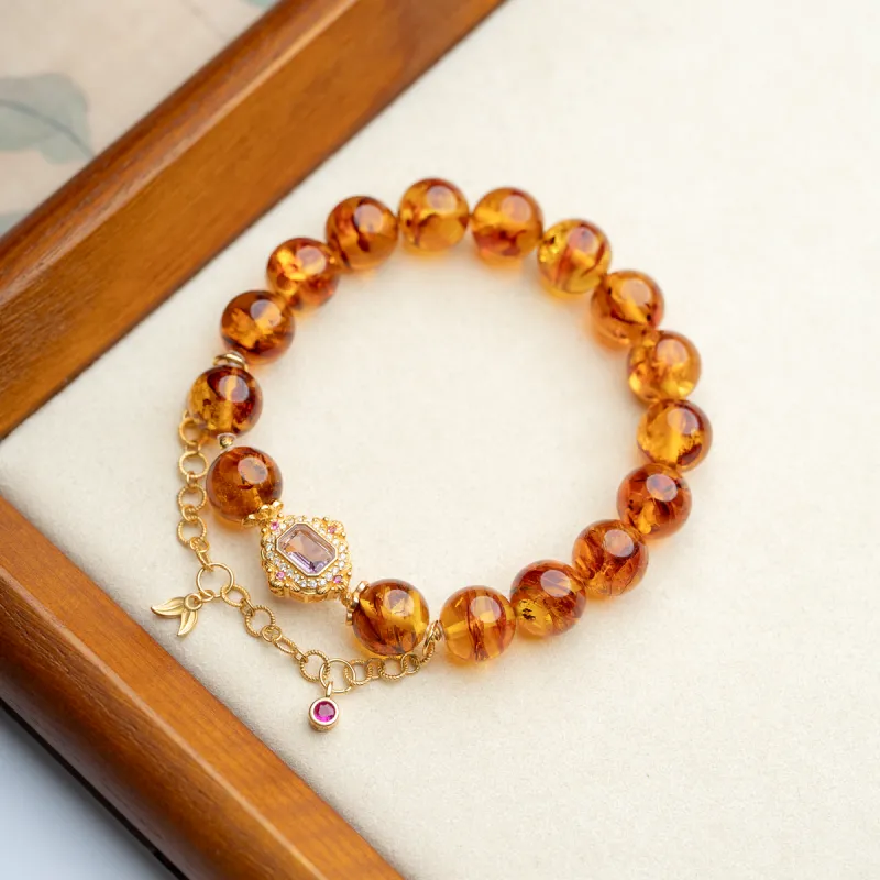 Xianyuan Amber Jade Bracelets Unisex-2