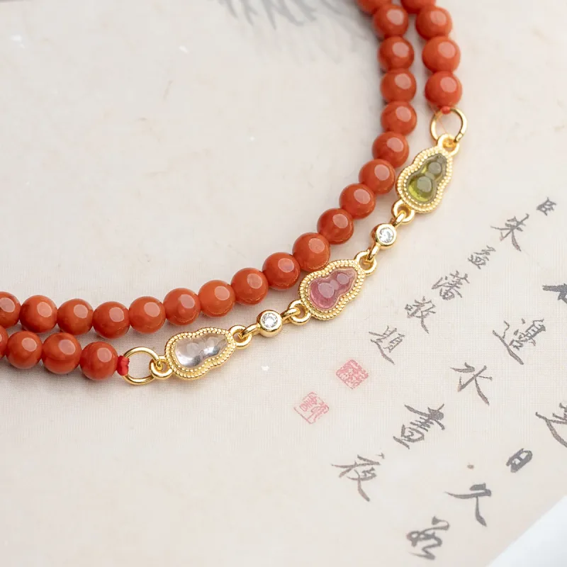 Xianyuan Southern Red Agate Bracelets Unisex-4