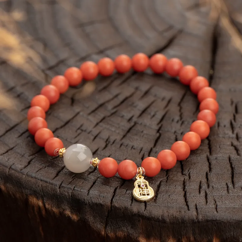Xianyuan Southern Red Agate Fine Jade Bracelets Unisex-2
