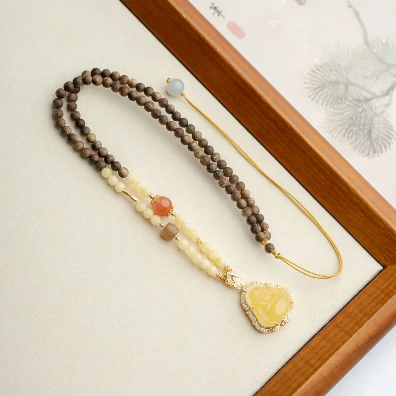Xianyuan Fragrance Agarwood Necklaces Unisex-2