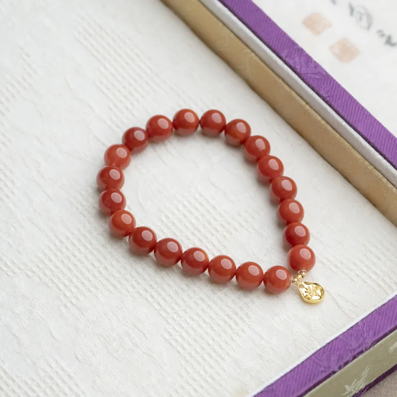Xianyuan South Red Agate Fine Jade Bracelets Unisex-1