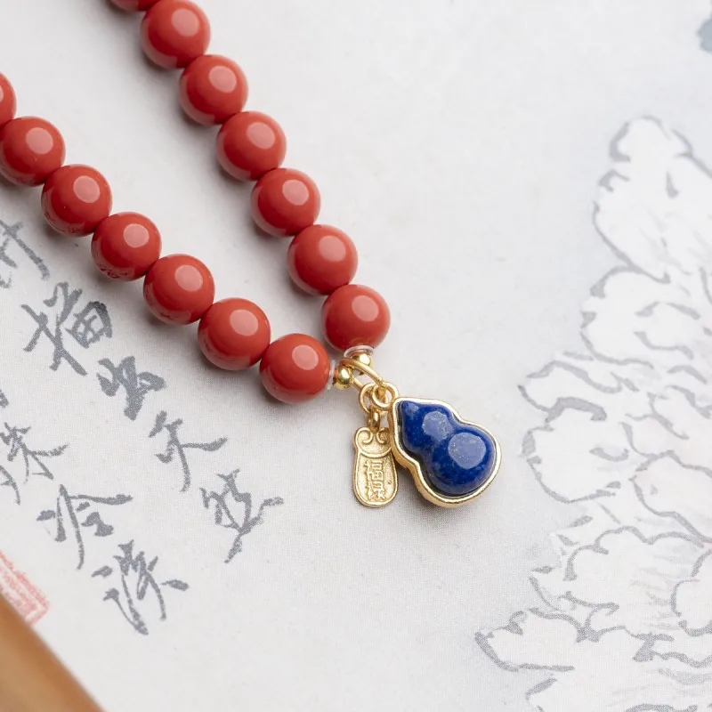 Xianyuan Reconstructed Cinnabar Bracelets Unisex-6