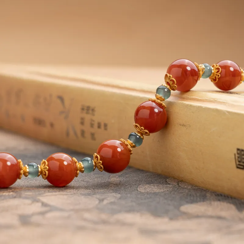 Xianyuan Southern Red Agate Bracelets Unisex-4