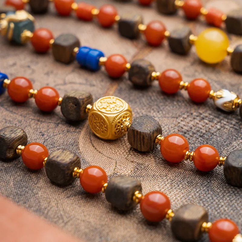 Xianyuan Agarwood Bead Chain Unisex-5
