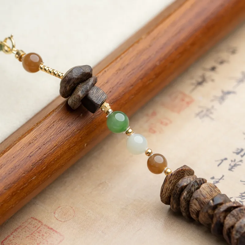 Xianyuan Agarwood Precious Wood Bead Strings Unisex-6