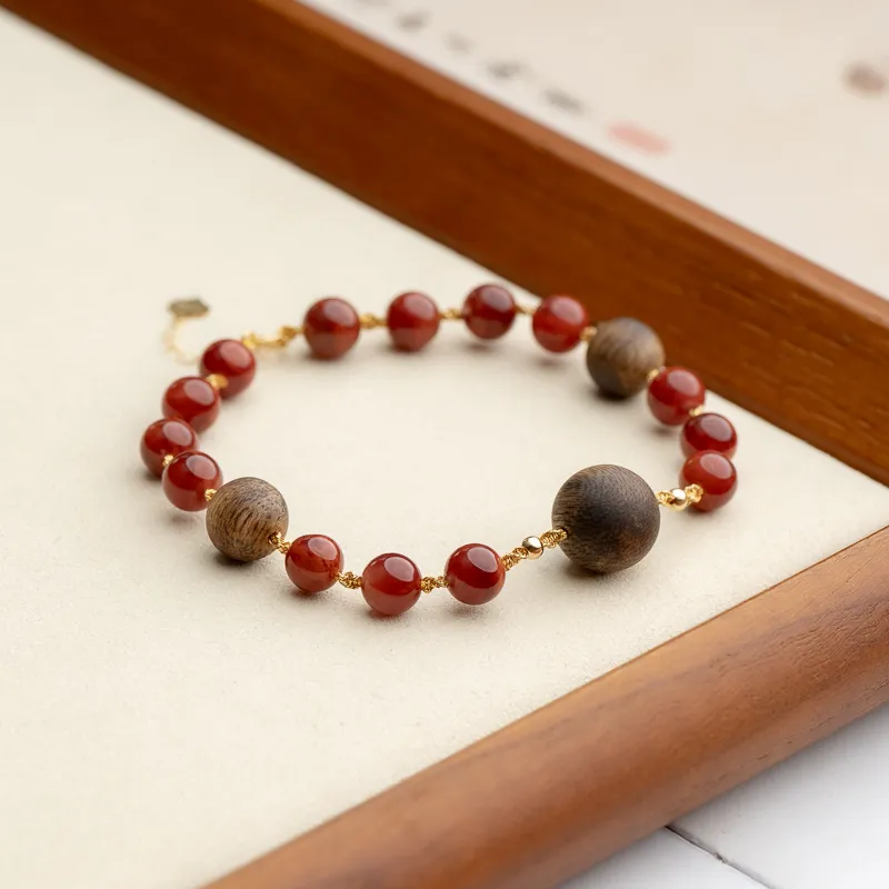 Xianyuan Southern Red Agate Bracelets Unisex-1