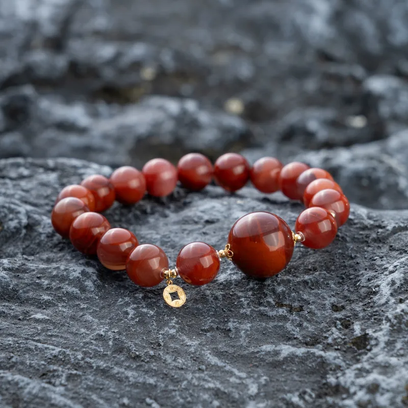 Xianyuan Southern Red Agate Bracelets Unisex-3