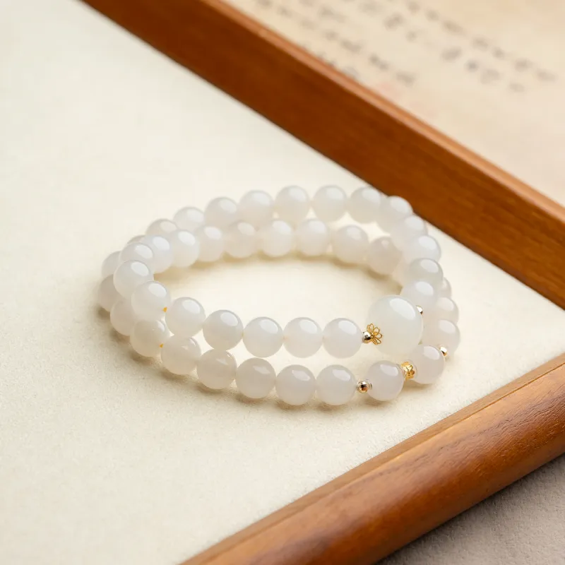 Xianyuan Hetian Jade Bracelets White Jade/Pale Greenish White Jade Unisex-4