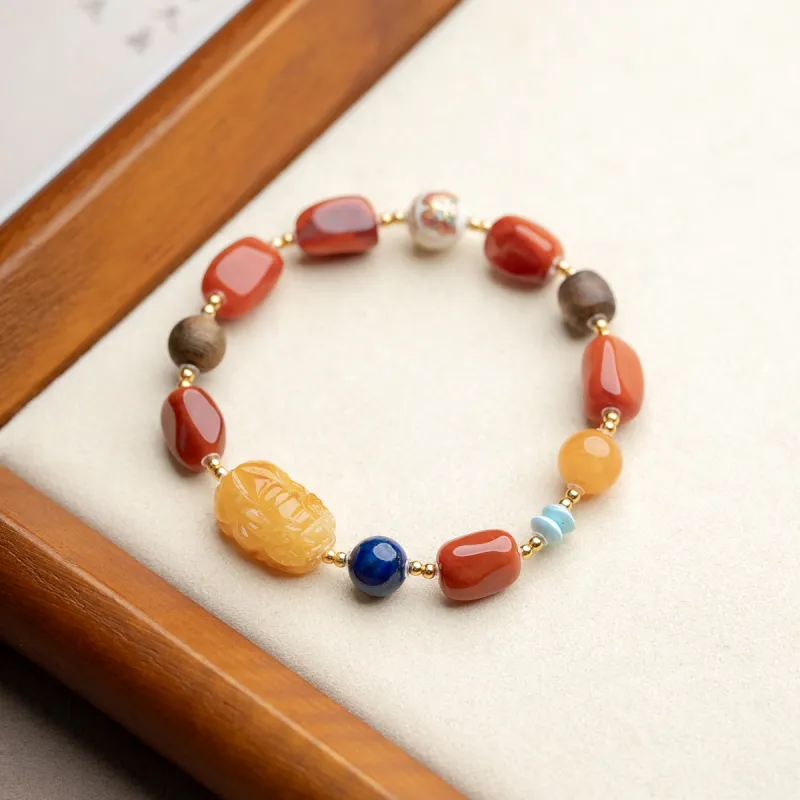 Xianyuan Southern Red Agate Bracelets Unisex-1