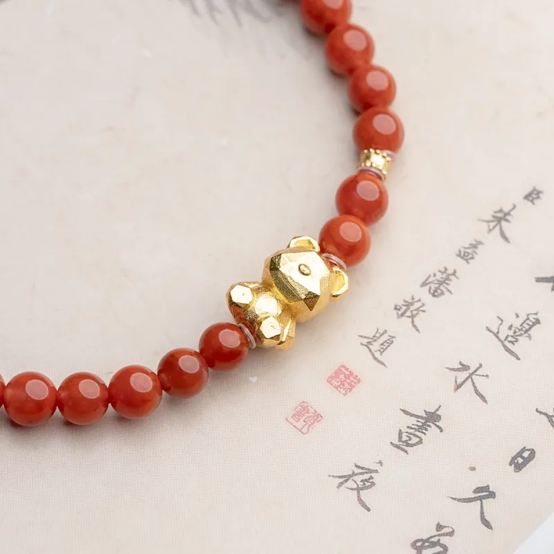 Xianyuan Southern Red Agate Bracelets Unisex-3