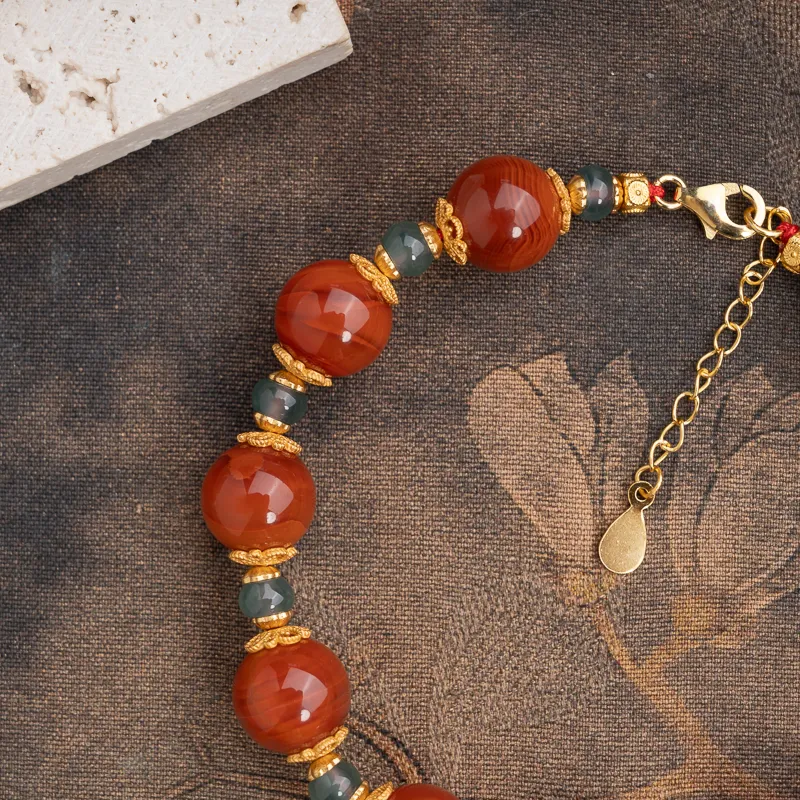 Xianyuan Southern Red Agate Bracelets Unisex-3