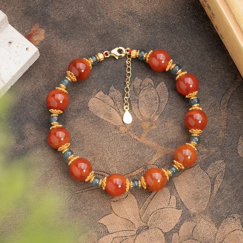 Xianyuan Southern Red Agate Bracelets Unisex-1