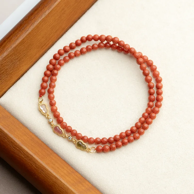 Xianyuan Southern Red Agate Bracelets Unisex-1